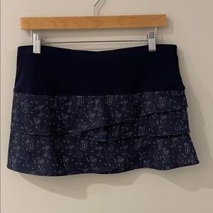 Lucky in Love Navy Cocktail Print Skort